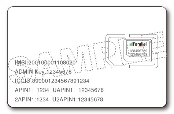 Parallel Wireless SIM card